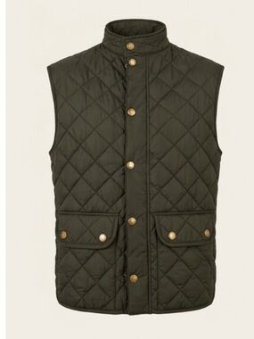 Barbour Quilted Sleeveless Vest in Olive Green